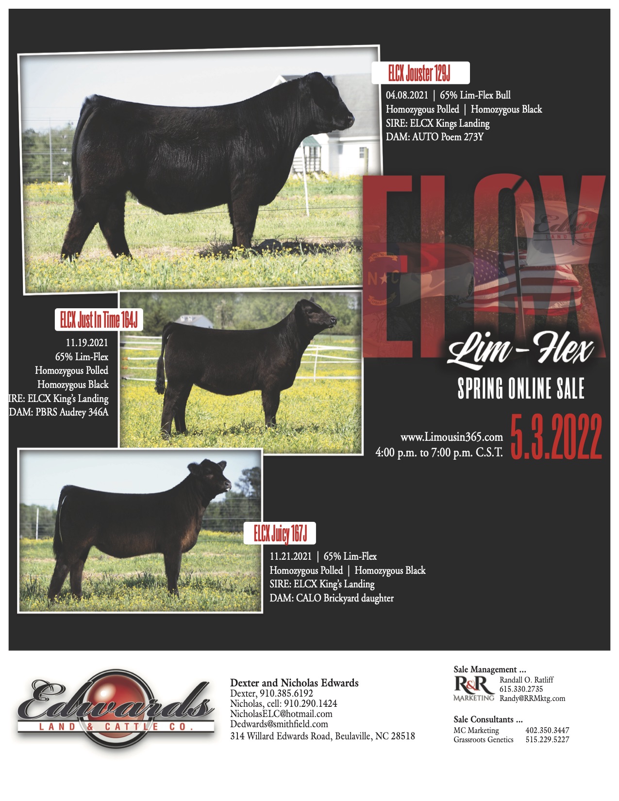 Edwards Land & Cattle Co. Spring Show Heifer Online Sale 5.3.2022