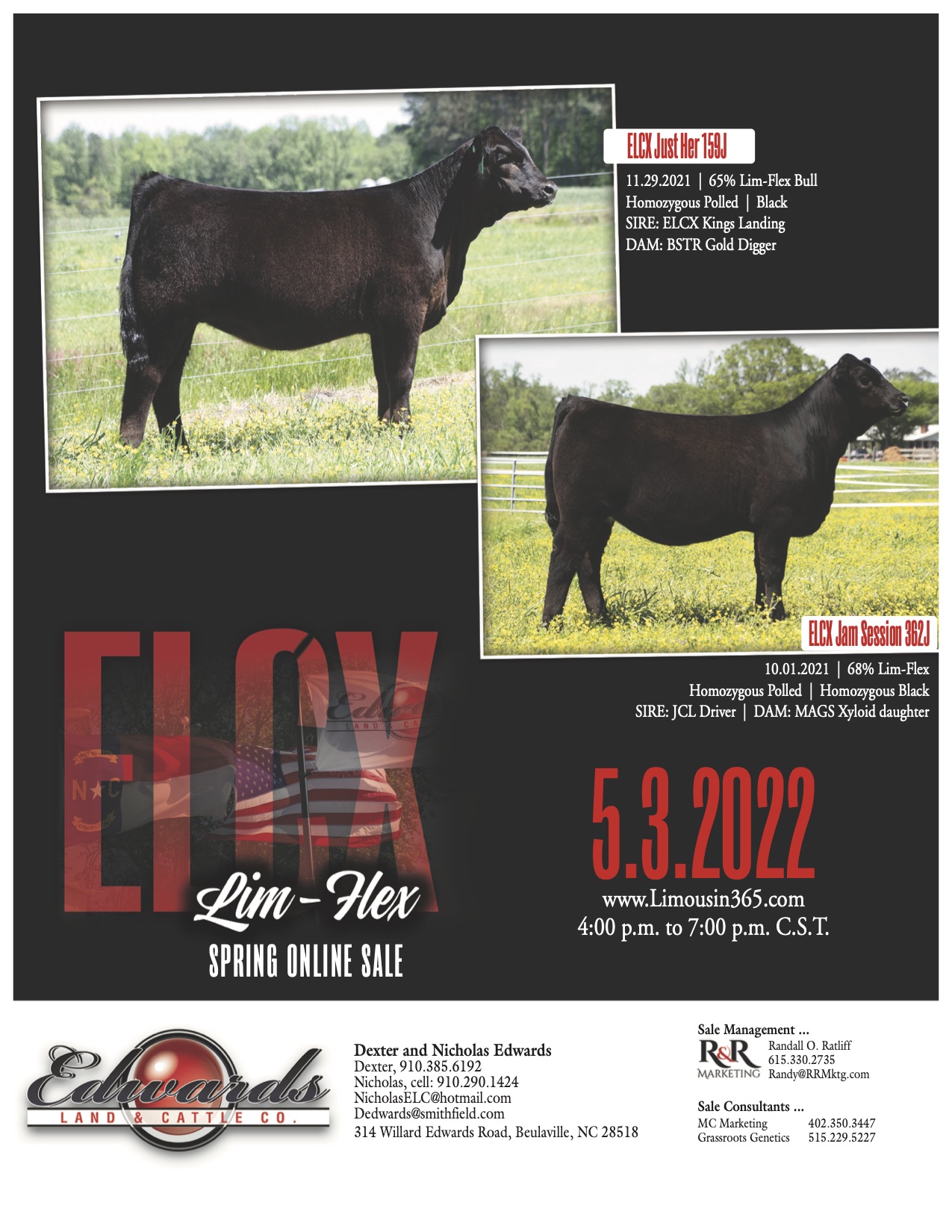 Edwards Land & Cattle Co. Spring Show Heifer Online Sale 5.3.2022
